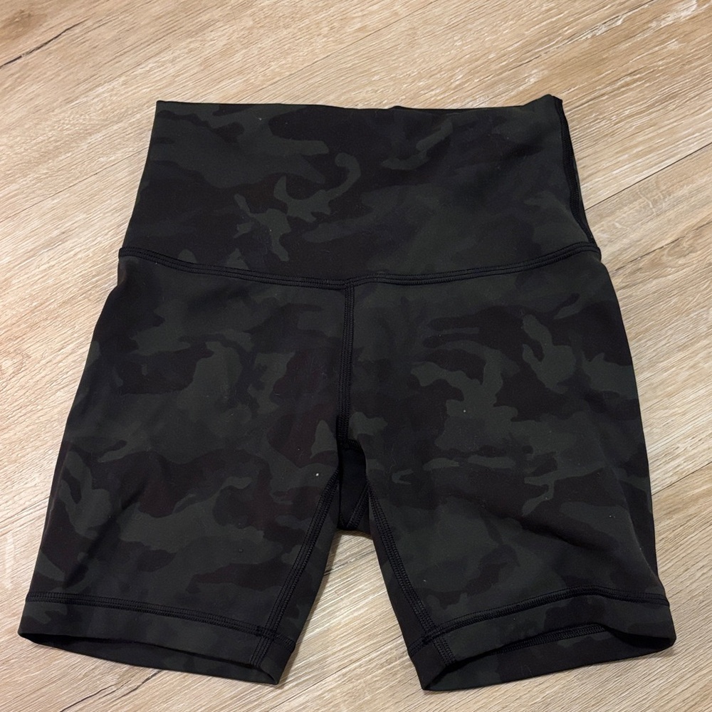 lululemon athletica Black Camo Bike Shorts